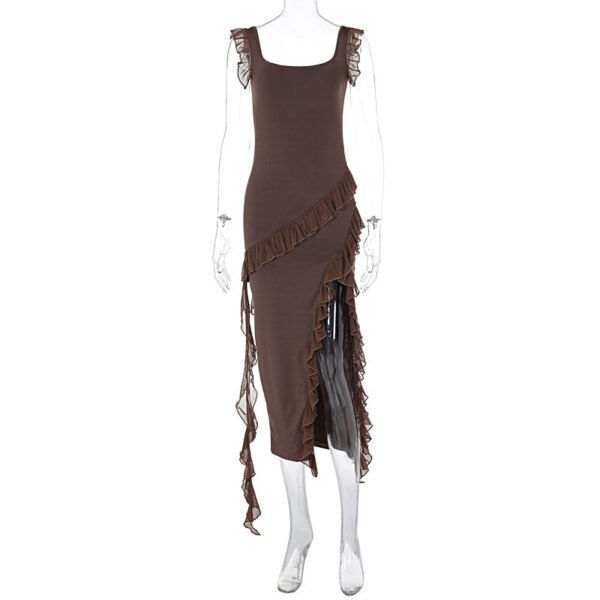 Female Summer Fashionable Stringy Selvedge Stitching Temperament Dress – Image 8