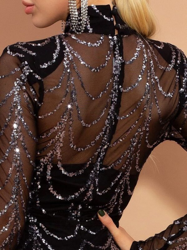 Sequins Women Maxi Dresses Long Sleeve Female Party Dresses – Image 8